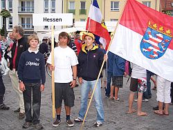 Das Hessenteam der Optis und Laser mit Marc, Georg und Eva