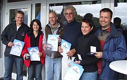 Hessenmeister v.l.n.r. 2. Platz Dierk u. Tina Conrad, 1. Platz Jochen Brune u. Lothar Gertler u. 3. Platz Heike u. Thomas Barthel