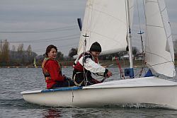Segeltraining auf dem Kärcher See