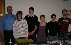 Der Jugendvorstand des HSeV: v. li. LJO Reinhard Linke, Beisitzer Henrik Simon, stellvertretender LJO Mitja Leipold, Jugendsprecherin Ann-Kathrin Dübbers, Beisitzerin Eva Deichmann und Erwachsenenbeisitzer Christian Schraut.