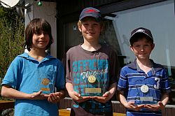 Siegerehrung: (v.l.) Robin Todt, Robin Rockenbauch, Stefan Meier