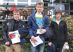 Laser Radial v.l.n.r. 3. Platz Oliver Jorg,1. Platz Maximilian Henrik Müller, 2. Platz Eva Deichmann