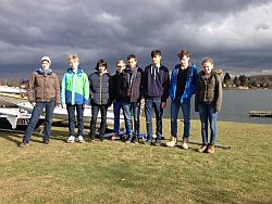 Die Trainingsgruppe, links Eva Deichmann