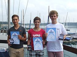 Hessenmeister Laser Radial v.l. Julius Seumer, Eva Deichmann, Erik Techen