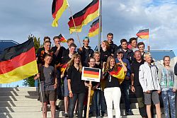 Gruppenfoto der deutschen Delegation.