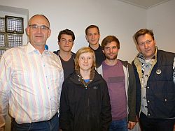 Der Jugendvorstand des HSeV: v. li. LJO Reinhard Linke (SCWw), Niklas Schwab (WSS), Daniel Dörflinger (WSVB-L), Benedikt Walkembach (WSVL), Henrik Simon (WSVB-L) und der stellv. LJO Marcus Pfeiffer (WFCS). Es fehlen Felix Laukhardt (SCU) und Ann-Kathrin Dübbers (SCR).