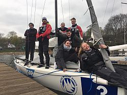 Die südhessische Gruppe v. li. n. re.: Florian Schmidt, Valentino Branca, Julian Gärtner, Kaja Schäfer, Maxime Fürste, Markus Heinbücher, Natalia Dworecka