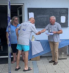 Siegerehrung: v.li. Ralf Kratz (2. Platz), Detlev Guminski (1. Platz), Klaus-Dieter Lachmann.