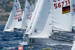 420er in ihrem Element bei der Regatta